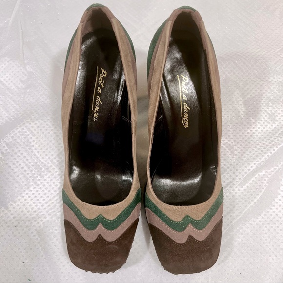 Pret a Dancer Italian Suede Block Heel Made in Italy Women’s Size 7 - Picture 7 of 11